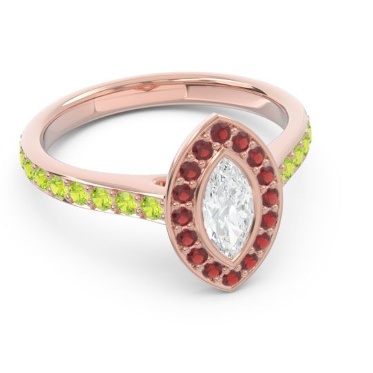 Halo Pave Marquise Pravahana Ring