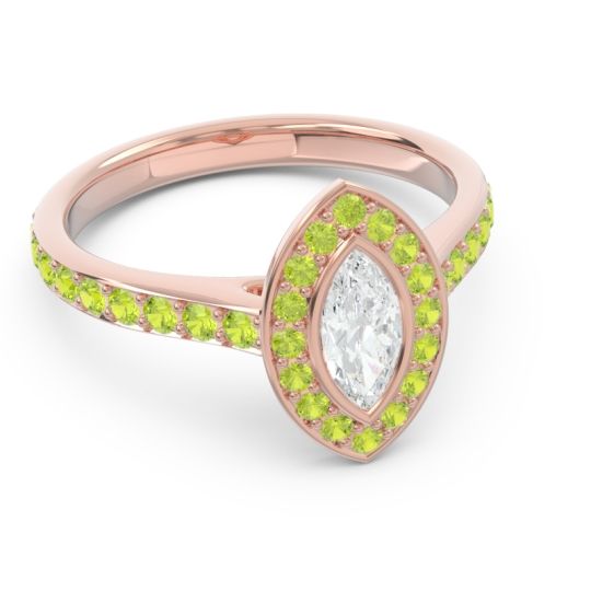 Halo Pave Marquise Pravahana Ring