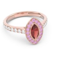 Halo Pave Marquise Pravahana Ring