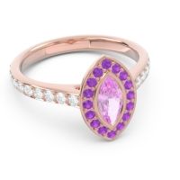 Halo Pave Marquise Pravahana Ring