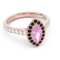 Halo Pave Marquise Pravahana Ring