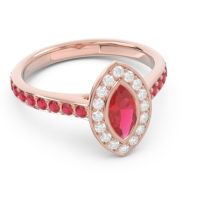 Halo Pave Marquise Pravahana Ring
