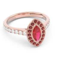 Halo Pave Marquise Pravahana Ring