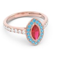 Halo Pave Marquise Pravahana Ring