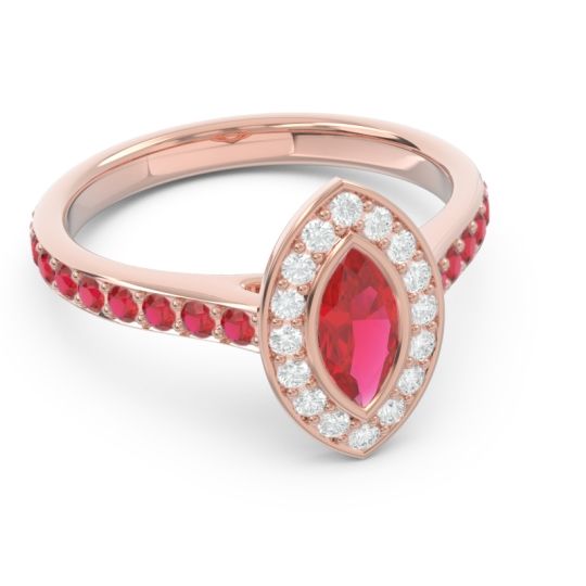 Halo Pave Marquise Pravahana Ring