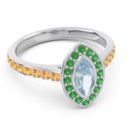 Halo Pave Marquise Pravahana Ring