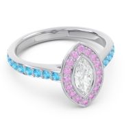 Halo Pave Marquise Pravahana Ring