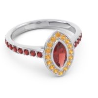 Halo Pave Marquise Pravahana Ring