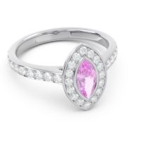 Halo Pave Marquise Pravahana Ring