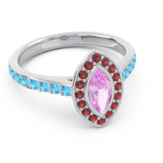 Halo Pave Marquise Pravahana Ring