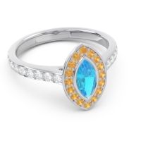 Halo Pave Marquise Pravahana Ring