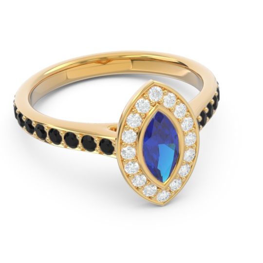 Halo Pave Marquise Pravahana Ring