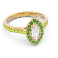 Halo Pave Marquise Pravahana Ring
