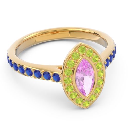 Halo Pave Marquise Pravahana Ring