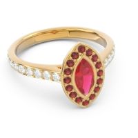 Halo Pave Marquise Pravahana Ring