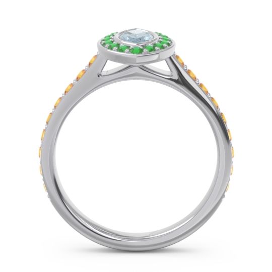 Halo Pave Marquise Pravahana Ring