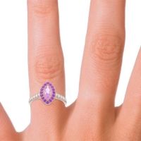 Halo Pave Marquise Pravahana Ring
