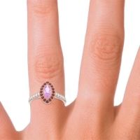 Halo Pave Marquise Pravahana Ring