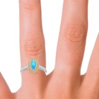 Halo Pave Marquise Pravahana Ring