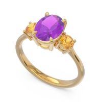 Three Stone Oval Matr Ring