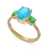 Three Stone Oval Matr Ring