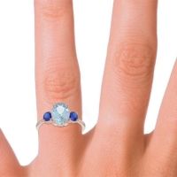 Three Stone Oval Matr Ring