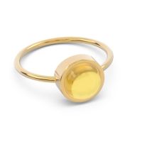 Solitaire Cabochon Bezel Mandala Ring