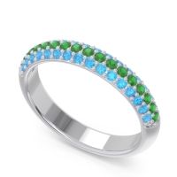 Half Eternity Pave Kalmasa Band