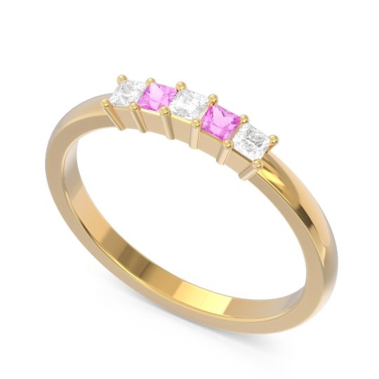 Pave Princess Cut Rajji Band