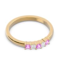 Pave Princess Cut Rajji Band
