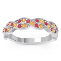 Half Eternity Milgrain Pave Tantvaya Band