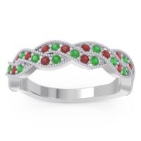 Half Eternity Milgrain Pave Tantvaya Band