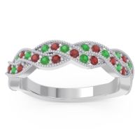 Half Eternity Milgrain Pave Tantvaya Band