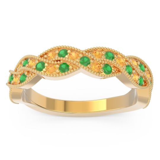 Half Eternity Milgrain Pave Tantvaya Band