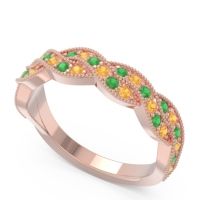 Half Eternity Milgrain Pave Tantvaya Band