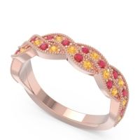 Half Eternity Milgrain Pave Tantvaya Band