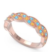 Half Eternity Milgrain Pave Tantvaya Band