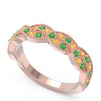 Half Eternity Milgrain Pave Tantvaya Band