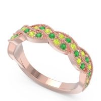 Half Eternity Milgrain Pave Tantvaya Band