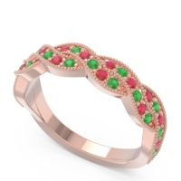 Half Eternity Milgrain Pave Tantvaya Band
