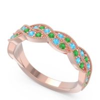 Half Eternity Milgrain Pave Tantvaya Band
