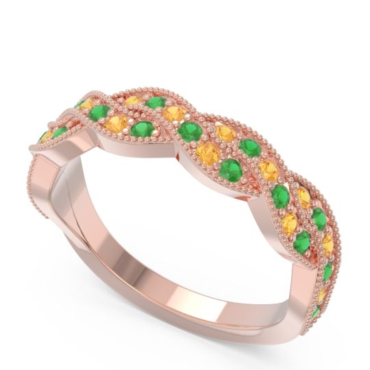 Half Eternity Milgrain Pave Tantvaya Band
