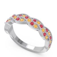 Half Eternity Milgrain Pave Tantvaya Band