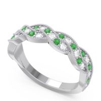 Half Eternity Milgrain Pave Tantvaya Band