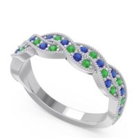 Half Eternity Milgrain Pave Tantvaya Band