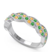 Half Eternity Milgrain Pave Tantvaya Band