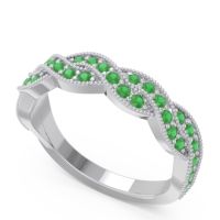 Half Eternity Milgrain Pave Tantvaya Band