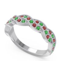 Half Eternity Milgrain Pave Tantvaya Band