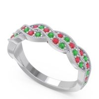 Half Eternity Milgrain Pave Tantvaya Band