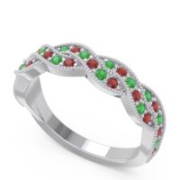 Half Eternity Milgrain Pave Tantvaya Band